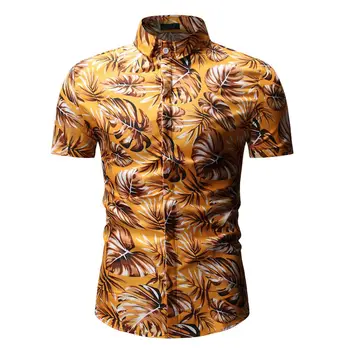 Tričko mužů Camisa Módní 2019 Letní Pánské košile Tištěné Krátký rukáv Pánské šaty, košile Vysoké kvality