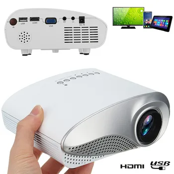 Nové 1080P 3D Mini Projektor Full HD Přenosný LED Multimediální Projektor Domácí Kino, USB, VGA, HDMI-kompatibilním TELEVIZORU Pro Domácí Kino