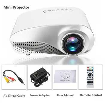 Nové 1080P 3D Mini Projektor Full HD Přenosný LED Multimediální Projektor Domácí Kino, USB, VGA, HDMI-kompatibilním TELEVIZORU Pro Domácí Kino