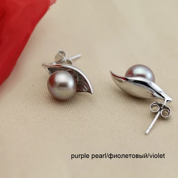 2019 Módní nové Perlové Náušnice Přírodní Sladkovodní black Pearl Náušnice, Perlové Šperky Pro Ženy Svatební Dar