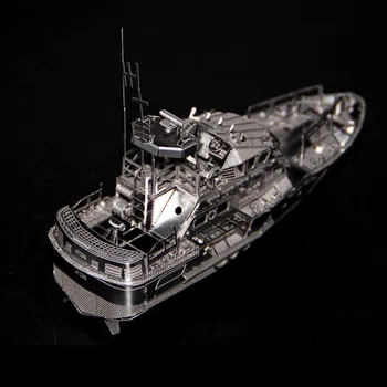 Záchranný člun 3D Kovové Puzzle Kreativní Nerezové Oceli, Loď, Model Laser Cut Ruční Skládačka Stavebnice Vzdělávací Dospělé Děti, Hračky Krista