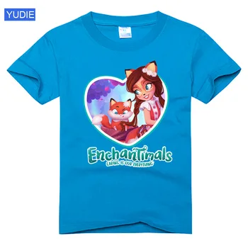 Roztomilé trička pro dívky Enchantimals T Košile Módní Batole, Dítě 2020 Letní Oblečení Děti Oblečení Děti Kostým Batole Top