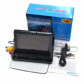Auto LCD Monitor 5 palcový Skládací Barevný LCD Auto Reverse Zpětná 5
