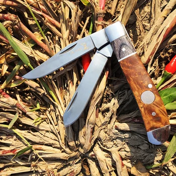 HLÍDAČ DP007 Slip Joint multi-blade Kapesní nůž moderní tradiční zavírací nože složky kostní materiál kolekce