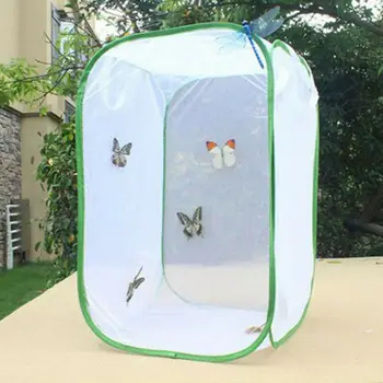 Skládací Motýl Stanoviště Hmyzu Cage Mesh Transparentní Povrch Portable Zip /O