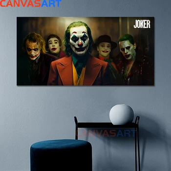 Plátno Umění Nejnovější DC Joker Filmový Plakát Joker Původ Filmu Nástěnné Obrázky pro Obývací Pokoj Plátno Malířské Plátno, Rámováno