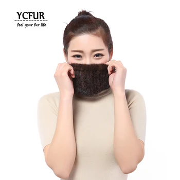 YCFUR Ženy Hairband Čelenka Zimní Elastické Pletené Originální Mink Šátky pro Ženy Krku Teplejší Prsten Šátek Ženy