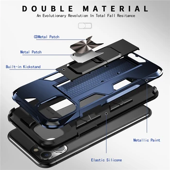 Magnetické Absorpce Pevný PC+ TPU Pouzdro pro Iphone, XR-X XS Max 12 mini 11 Pro 8 7 6 6S Plus Heavy Duty Ochrana Odolný Kryt