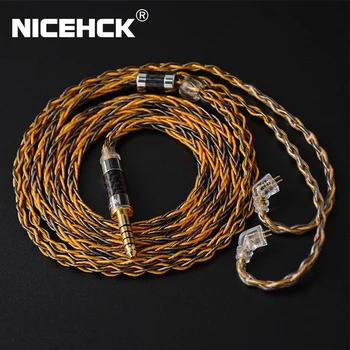 NICEHCK C8-1 8 Jádro Postříbřené a Mědi Smíšené Sluchátka Kabelové 3,5 mm 2.5 mm 4.4 mm MMCX/NX7 Pro/QDC/ 0.78 mm 2póly Pro DB3 ST-10s