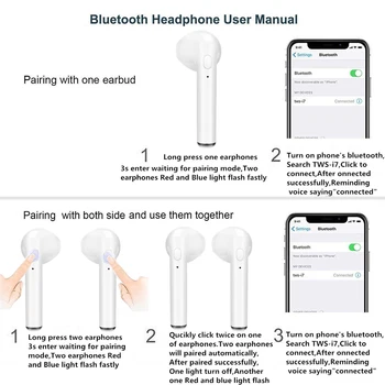 2021 Nové i7s Tws Bezdrátová Sluchátka Bluetooth Sluchátka Mic Pro iPhone, Huawei, Xiaomi Android pk vzduchu 12 20 pro max.