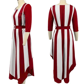2020 Nové Bangladéši Abaya Turecko Stripe Šaty 5XL Kaftan Marocain Muslimské Módní Ramadan Plus Velikost Dubaj Abaya Islámské Oblečení