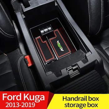 Centrální úložný box Zábradlí box úložný box Loketní opěrka Úložný box Auto, odkládací schránka Pro Ford Kuga Uniknout 2013-2019