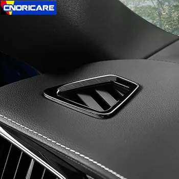 Auto Dasboard Klimatizace Zásuvky Rám Dekorace Nálepka Výbava Pro Volvo XC60 2018 Nerezové Oceli Černá Styling Interiéru