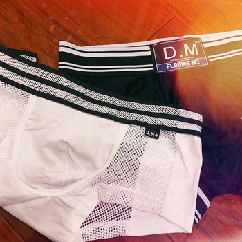 Mužské spodní prádlo kalhotky gay perspektivy prodyšné ropa interiéru hombre pánské boxer letní muži spodní prádlo cueca boxershorts