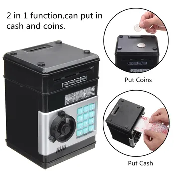 Elektronické Heslo Peníze Box Key Lock Prasátko Automatické Mince Cash Ukládání Peněz Box Counter Mini Trezor Dítě Dárek