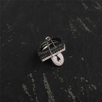 MEIJI Nové S925 Sterling Silver Khaki Pin Ring Index Prst Prsten Kamufláž Černá Vysoce Kvalitní Pár Prsten Luxusní Monako Šperky