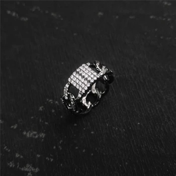 MEIJI Nové S925 Sterling Silver Khaki Pin Ring Index Prst Prsten Kamufláž Černá Vysoce Kvalitní Pár Prsten Luxusní Monako Šperky