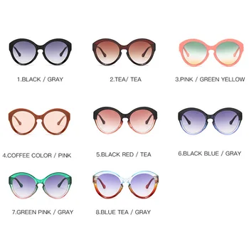 LNFCXI Retro Hadí Kůže 2020 Dámské Brýle Kočičí Oko Hadí Kulaté sluneční Brýle, Ženy, Gradient Čočky, Sluneční Brýle Odstíny