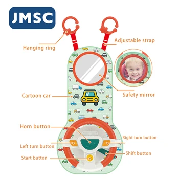 JMSC Dítě Děti Varnou Simulace Volant Hračka Jízdy Interaktivní Hudební Vzdělávací Auto Sedadlo Pro Dítě Chlapci Dívky