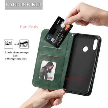 Módní Flip PU Kožené Magnetické Peněženka Kryt Karty Pro Huawei Honor 10 Lite P Smart 2019 Případě Roztomilé Módní 3D Ražba Případě