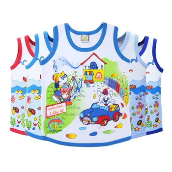 2020 Q 5 ks/lot Dětské Vesty Čisté Bavlny O Krk Letní Kluci Košile Girls Tank mikiny a trička Dětské Oblečení