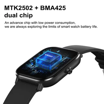 2020 Inteligentní Hodinky Muži 1,54 palcový Plně Dotykový Displej Volání Bluetooth Telefon Hodinky Srdeční Frekvence Fitness Tracker Ženy Smartwatches PK P8