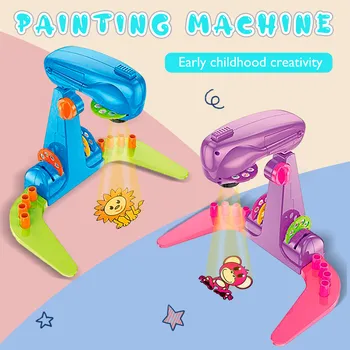 Děti Se Učí Malování Tabulku S Světlo, Hudba, Inteligentní Projektor Hračky, Děti, Vzdělávací Interaktivní Nástroj Pro Kreslení Psací Stůl Dárek