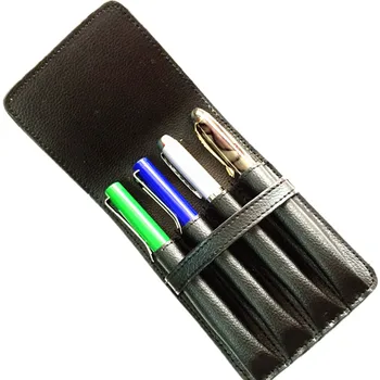 Vysoce Kvalitní barevná tužka taška Kožené Pouzdro pro Luxusní Pera 4 Sloty Fontána/Kuličkové pero/Rollerball Pen penál Sáček 1ks