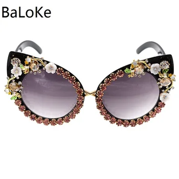 Módní Brýle Ženy Nové Značky, Sluneční Brýle, Šperky, Dekorace Cat Eye Sluneční Brýle Vintage Odstíny Brýle