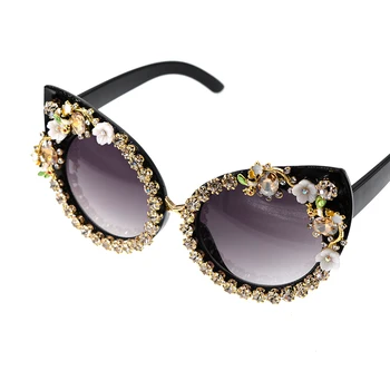 Módní Brýle Ženy Nové Značky, Sluneční Brýle, Šperky, Dekorace Cat Eye Sluneční Brýle Vintage Odstíny Brýle