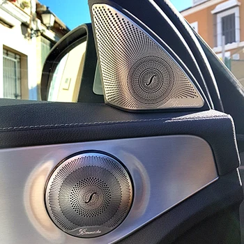 Auto-styling Dveře Stereo Reproduktor dekorace obtisky auto Tweeter lišty kryty 2ks Pro Mercedes Benz Nové třídy E W213 16-17