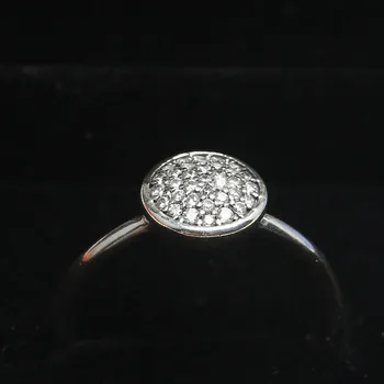 Originální 925 Sterling Silver Oslňující Dome Kapičky Prsten Kompatibilní Pro Ženy Zásnubní Svatební Dar Evropě Šperky