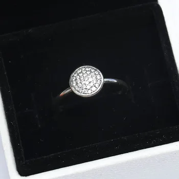 Originální 925 Sterling Silver Oslňující Dome Kapičky Prsten Kompatibilní Pro Ženy Zásnubní Svatební Dar Evropě Šperky