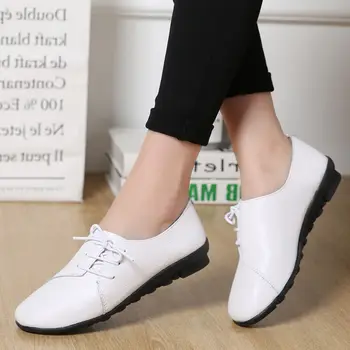 Černé Dámské Boty pro dospívající dívky ženy Kožené oxford gumové boty dámské podzimní boty britský styl
