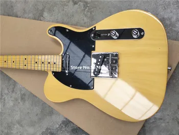 Dědit klasické dřevo barva elektrická kytara chromovanými doplňky lze upravit podle požadavků