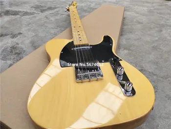 Dědit klasické dřevo barva elektrická kytara chromovanými doplňky lze upravit podle požadavků