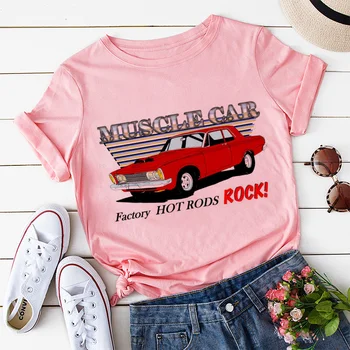 NEJSEM STARÝ jsem KLASICKÝ Klasických Aut Retro Tištěné Ženy T-Shirt Harajuku Letní Ženy Topy Kolem Krku T Košile Hipster Tumblr