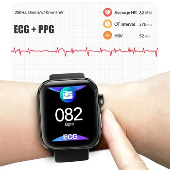 1,54 Palcový Plně Dotykový Displej EKG, PPG Chytré Hodinky Muži Srdeční Frekvence, Krevního Tlaku Kyslíku Smartwatch, Ovládání Hudby 10 Sportovní Režim