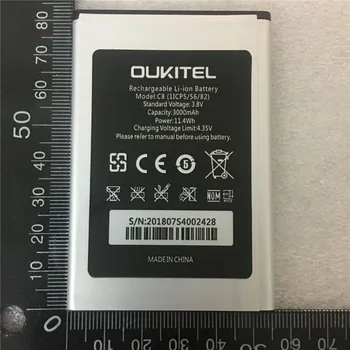 Original oukitel C8 Baterie Nové 5.5 palcový oukitel C8 Mobilní Telefon Baterie 3000mAh s Sledovací Číslo