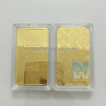 3ks Laserové pořadové číslo 1 oz 24ct Ryzí Zlato Plátované Vrstvené Bullion Bar Ingot Replika mince