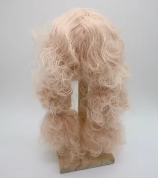 Blyth panenka skalp blyth panenky paruky(RBL) růžové vlasy kudrnaté 0621