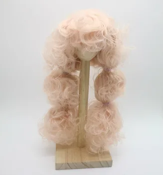 Blyth panenka skalp blyth panenky paruky(RBL) růžové vlasy kudrnaté 0621
