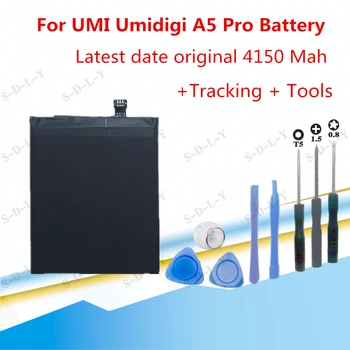 4150mAh Vysokou kapacitu Pro UMI Umidigi A5 Baterie Pro Mobilní Telefon Náhradní Vysoce Kvalitní Dobíjecí Baterie+ Nářadí