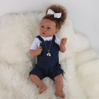 HOOMAI Realistické Reborn Baby Panenky s Měkkým Tělem, African American silikonové reborn baby panenky dívka hračky pro děti