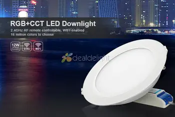 Miboxer 12W RGB+CCT LED Downlight FUT066 Kolo AC 100V-240V Jas nastavitelný inteligentní LED Stropní Reflektor