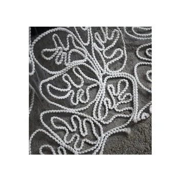 3D vlna pletení oděvu vzor výšivky soft designer tkaniny pro patchwork bazin riche getzner telas tissus por metro