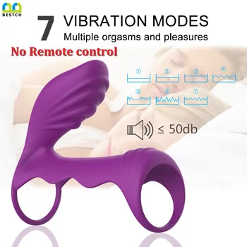 Co 18+ Muž Zpoždění Ejakulace Penisu Kroužek Erekční Vibrační Klitoris Stimulace Dálkové Ovládání Erotické Sex Hračka pro Pár/Muži