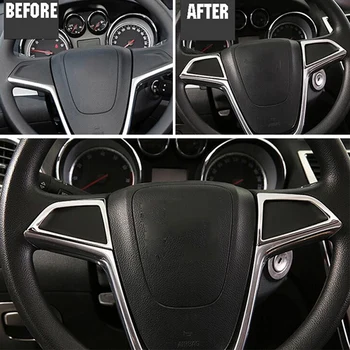 Pro Buick Encore Opel Mokka X 2012 2013 - 2016 2017 2018 Chrome Volantu Tlačítko Přepnout Panel Kryt Střihu Rám Car Styling