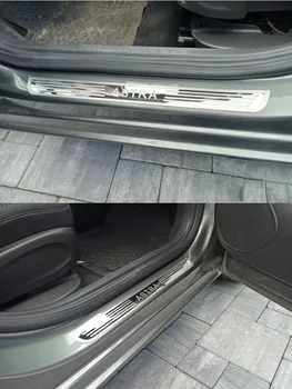 Pro Opel Vauxhall ASTRA J 2010-2019 Práh Dveří Šoupat Deska Stráže z Nerezové Oceli Parapet Pedál Samolepky Car Styling Příslušenství
