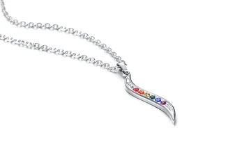 FXM TBB48 z nerezové oceli náhrdelník hot prodávat populární svobodné ženy 33mm S rainbow tvar USA milence dárek, ženy, šperky